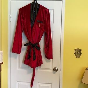 Velour devil smoking jacket